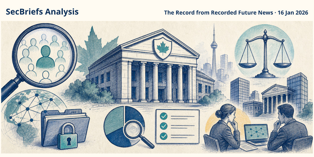 SecBriefs Analysis illustration for “Canadian investment regulator confirms August 2025 breach involving 750,000 investors”; source The Record from Recorded Future News, 16 Jan 2026.