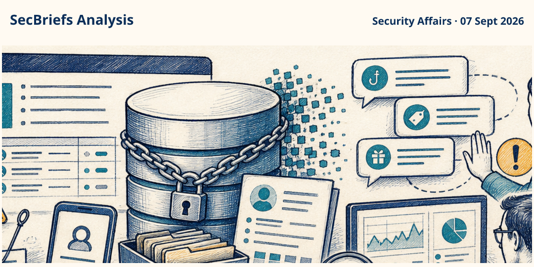 SecBriefs Analysis illustration for “Reported Condé Nast database sale creates phishing and account-abuse risk”; source Security Affairs, 07 Sept 2026.