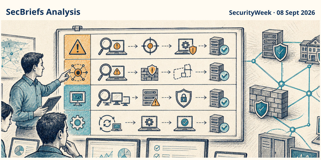 SecBriefs Analysis illustration for “The record Microsoft update should be handled as one coordinated remediation effort”; source SecurityWeek, 08 Sept 2026.