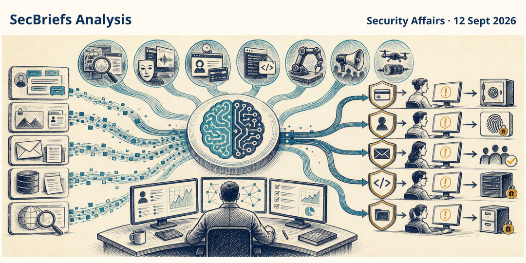 SecBriefs Analysis illustration for “Plan for AI-Assisted Abuse as an Operations Problem, Not Just a Tool Problem”; source Security Affairs, 12 Sept 2026.
