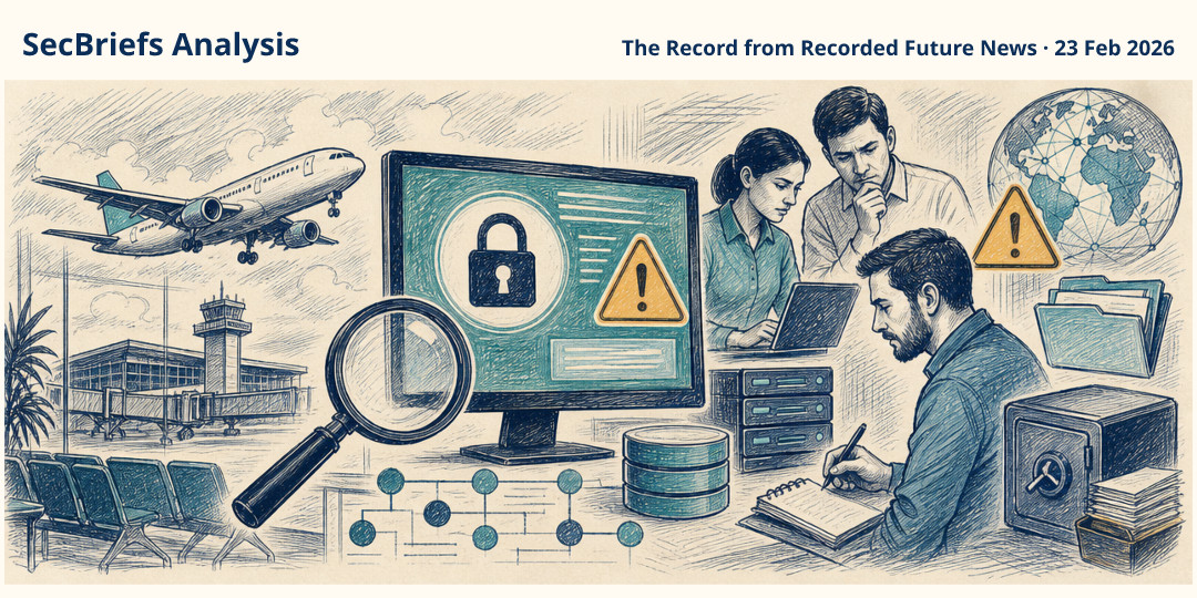 SecBriefs Analysis illustration for “Air Côte d’Ivoire confirms February 8 system breach after INC claim”; source The Record from Recorded Future News, 23 Feb 2026.