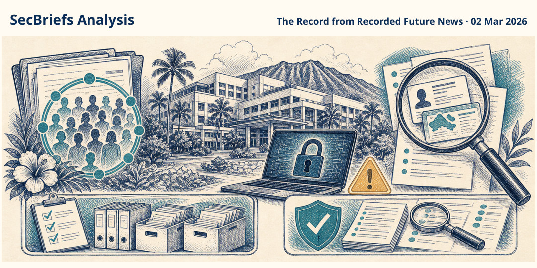 SecBriefs Analysis illustration for “University of Hawaiʻi Cancer Center confirms leak after ransomware attack”; source The Record from Recorded Future News, 02 Mar 2026.