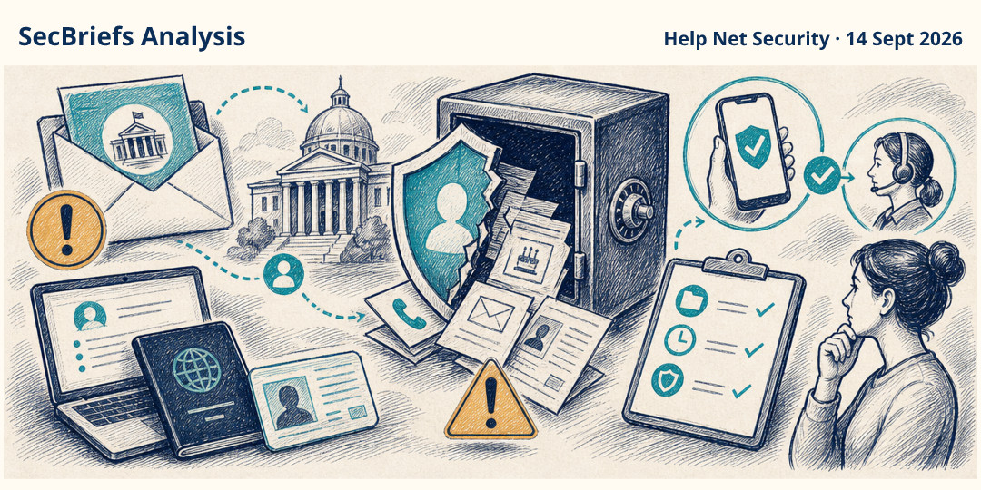 SecBriefs Analysis illustration for “Revolut says a limited number of customers were affected by data breach”; source Help Net Security, 14 Sept 2026.
