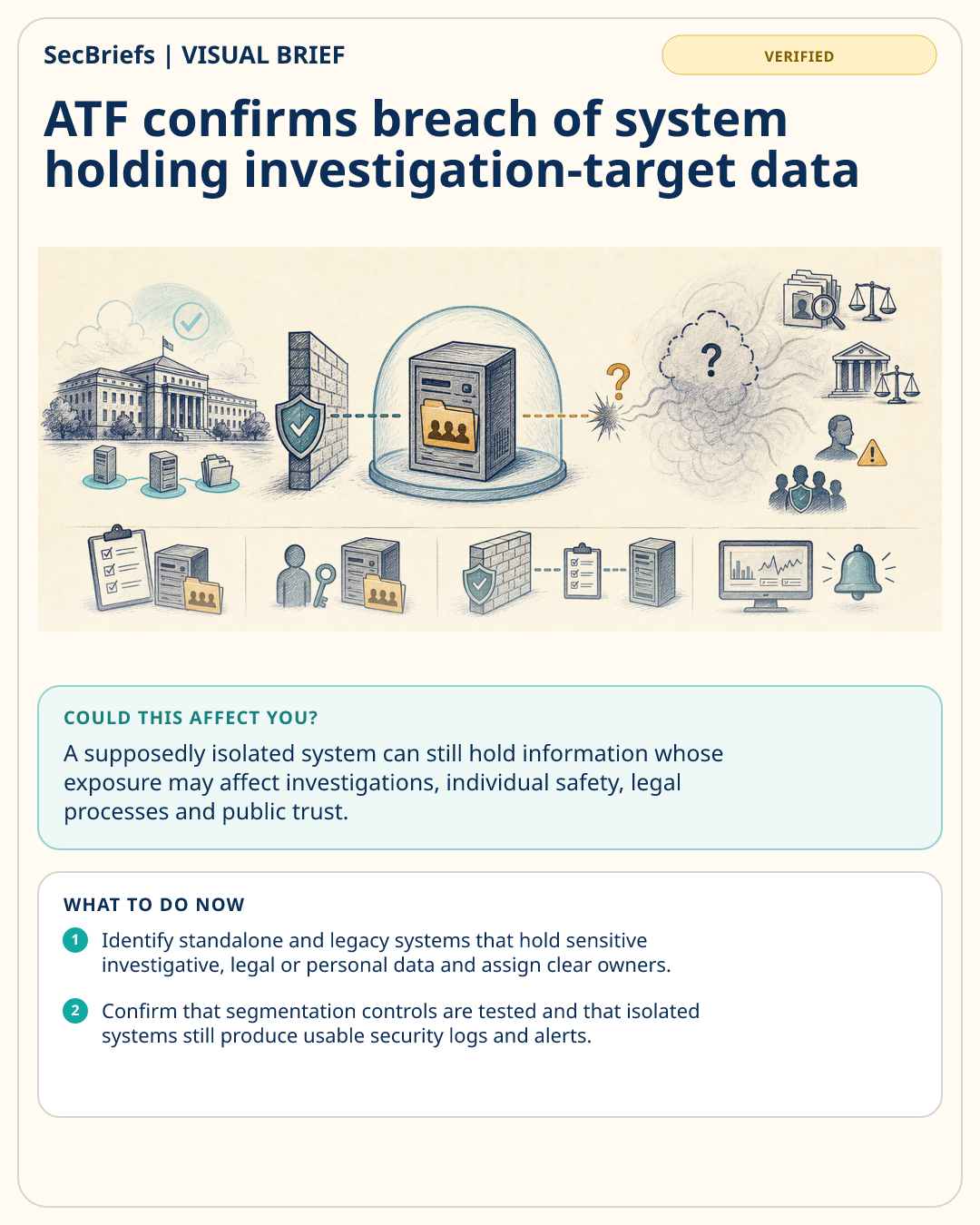 SecBriefs visual brief for ATF confirms breach of system holding investigation-target data