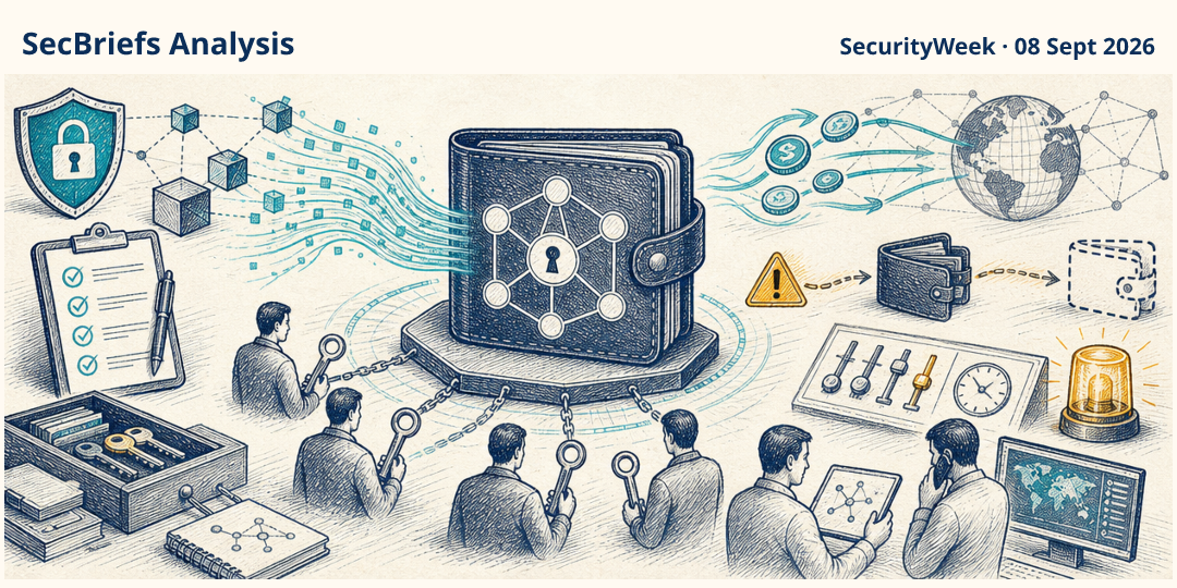 SecBriefs Analysis illustration for “Liquid Network theft highlights the limits of recovery after a wallet compromise”; source SecurityWeek, 08 Sept 2026.