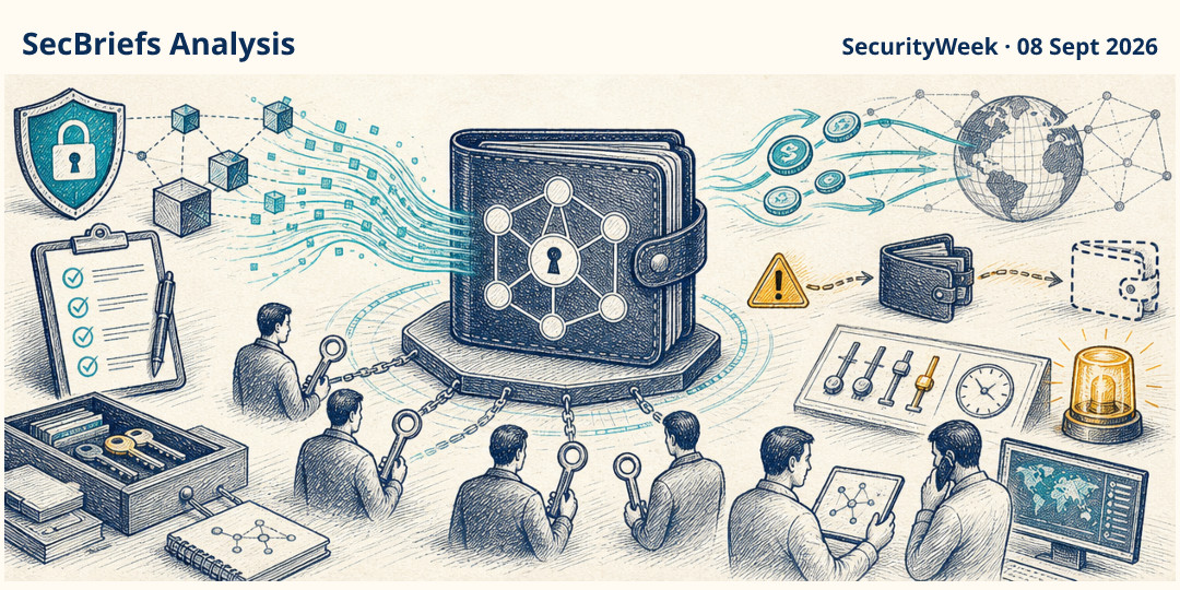 SecBriefs Analysis illustration for “Liquid Network theft highlights the limits of recovery after a wallet compromise”; source SecurityWeek, 08 Sept 2026.