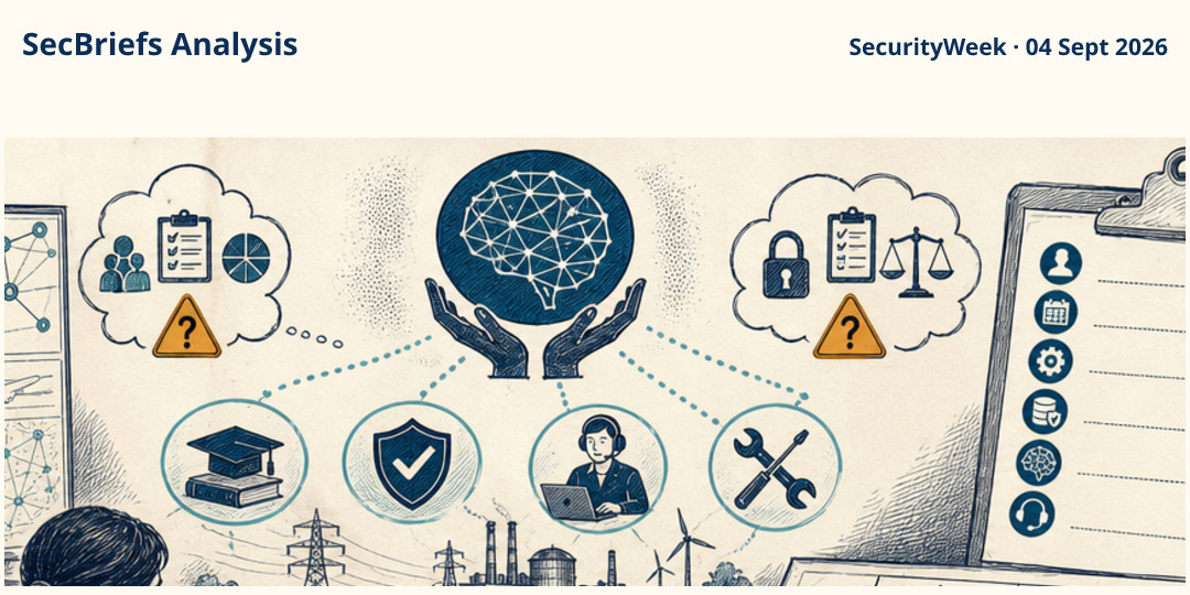 SecBriefs Analysis illustration for “OpenAI pledges $1 billion to bring frontier AI to critical-infrastructure defenders”; source SecurityWeek, 04 Sept 2026.