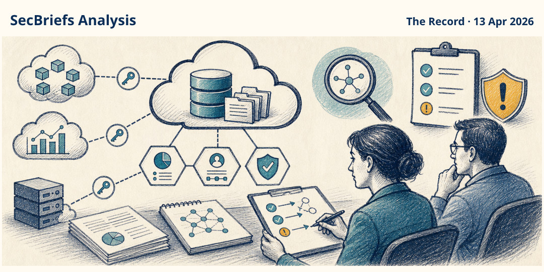 SecBriefs Analysis illustration for “Rockstar confirms limited data access tied to third-party cloud breach”; source The Record, 13 Apr 2026.