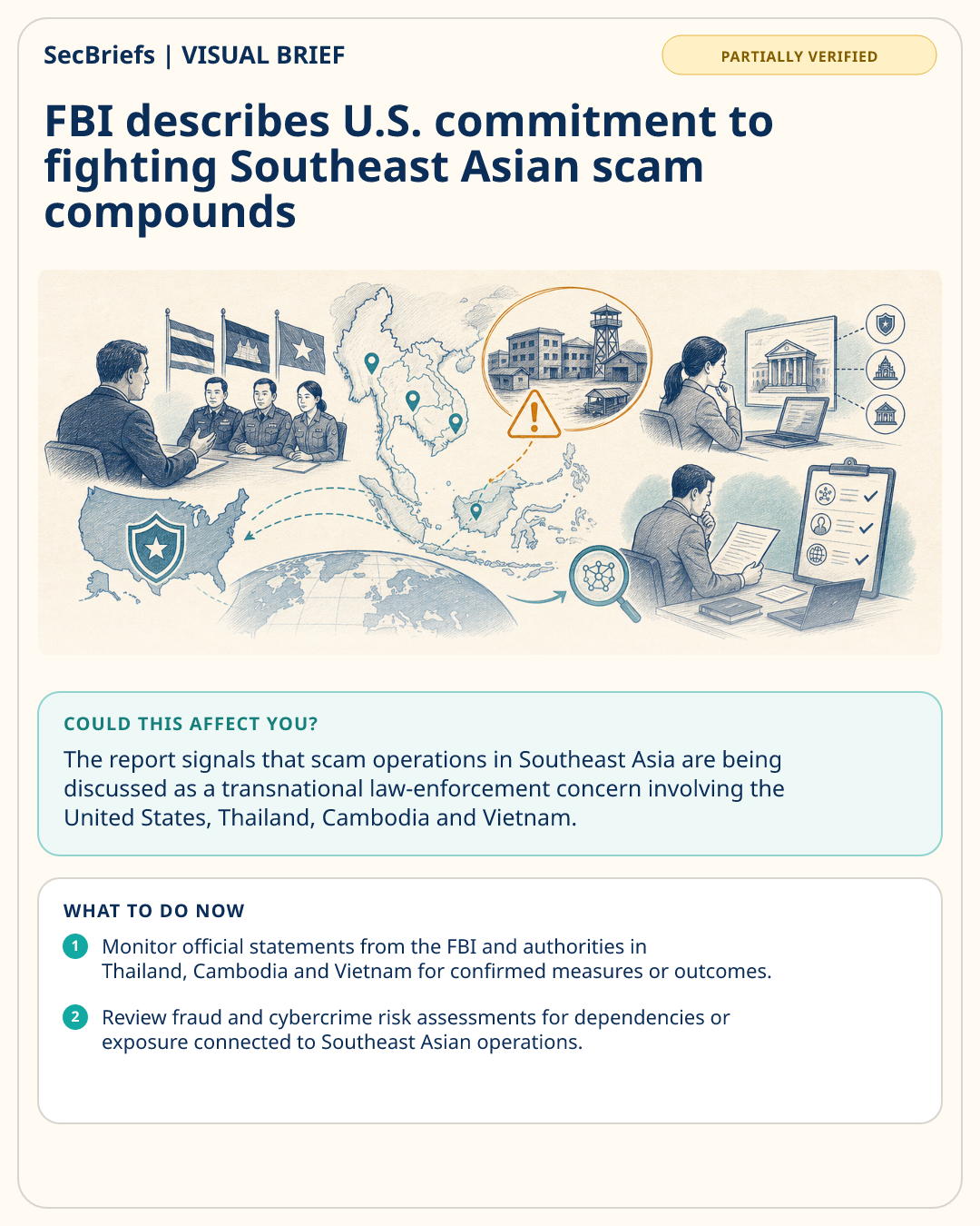 SecBriefs visual brief for FBI describes U.S. commitment to fighting Southeast Asian scam compounds