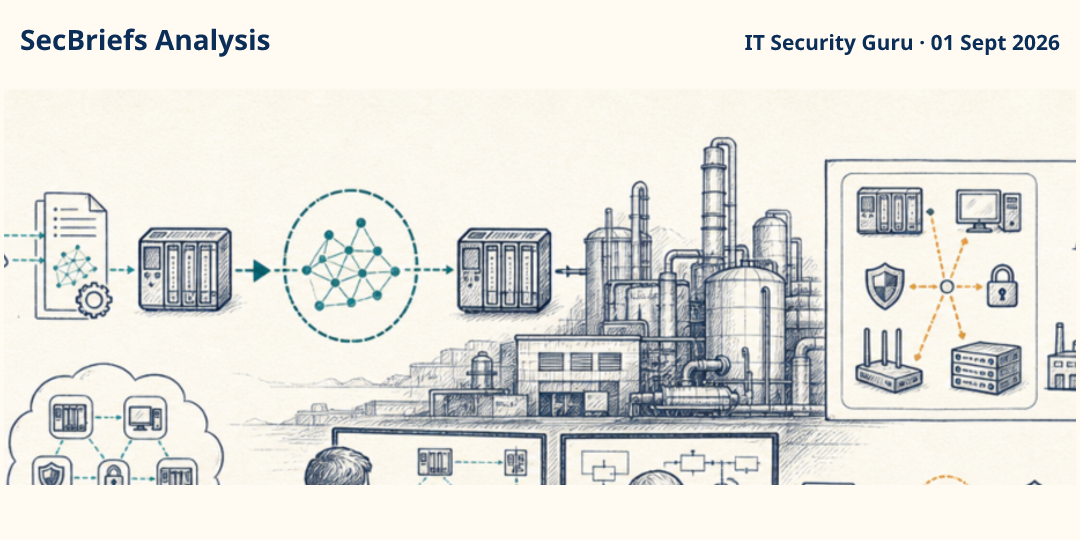 SecBriefs Analysis illustration for “Forescout Research Tests Whether AI Can Create PLC Attacks”; source IT Security Guru, 01 Sept 2026.